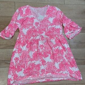 Lilly Pulitzer, pink and white, dress, XL